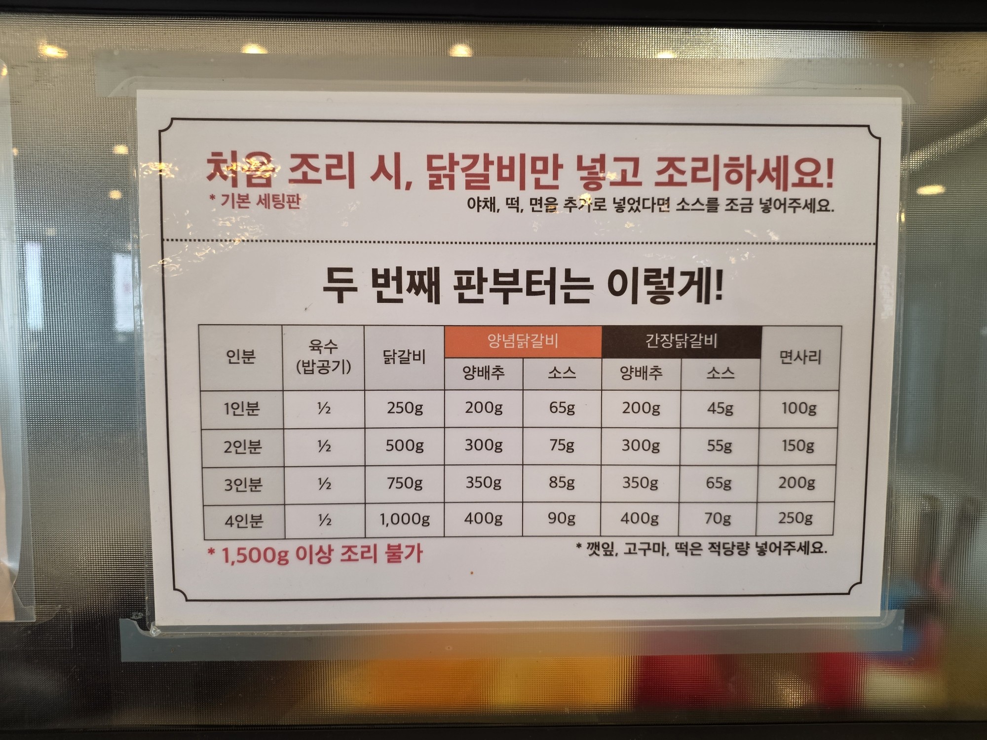 닭갈비제작소 부평점 가격과 이용 안내 묶음 4