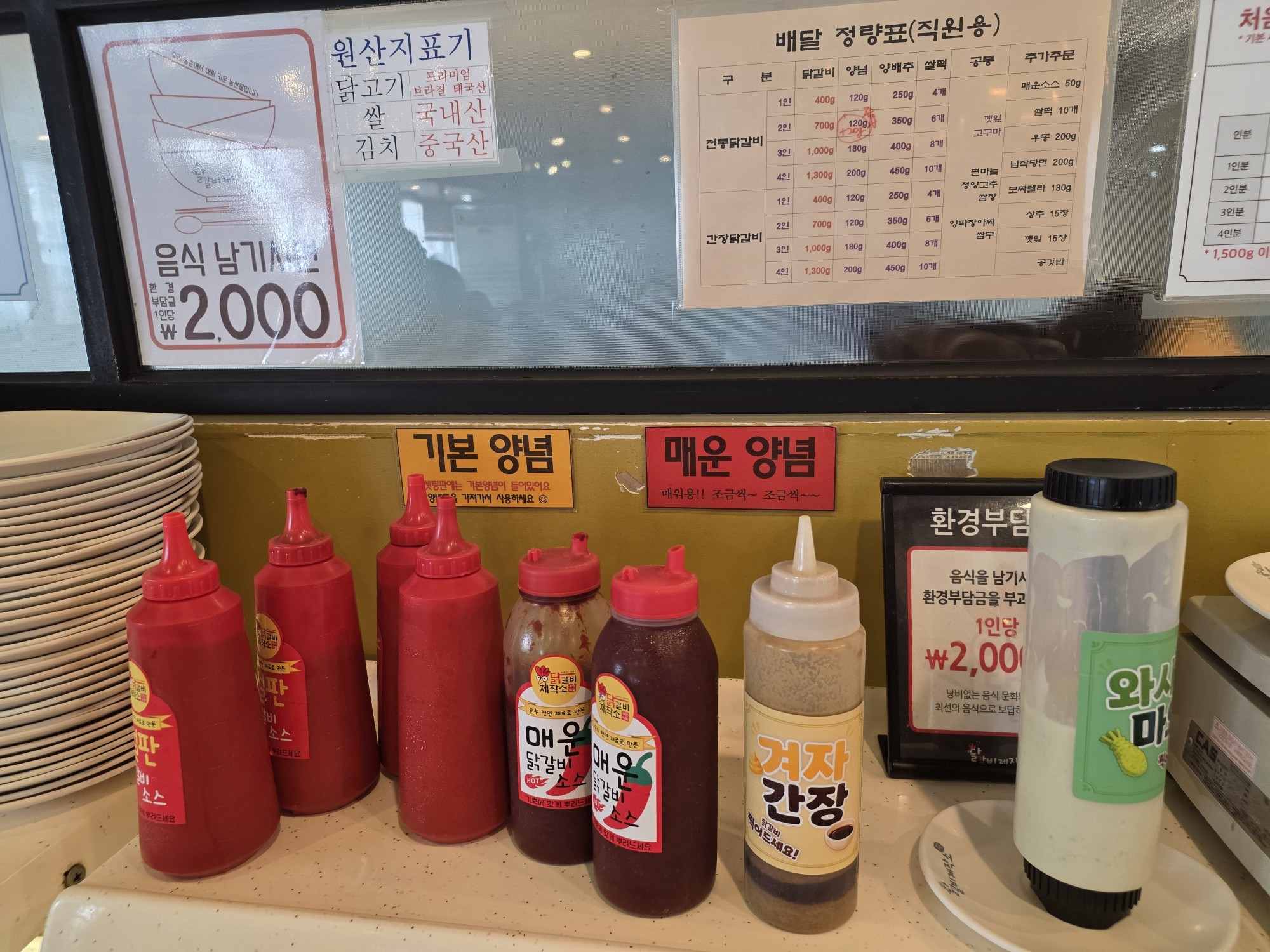 닭갈비제작소 부평점 셀프바 구성 묶음 10